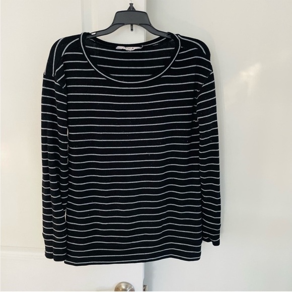 BB Dakota Sweaters - BB Dakota Black White Stripe Sweater Size S